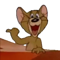 jerry from tom and jerry is pointing at something