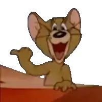 jerry from tom and jerry is pointing at something