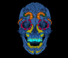 Animated Skull Face GIF