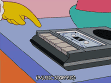 Music Stopped Silence GIF - Music Stopped Silence Simpsons GIFs