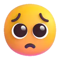 a yellow smiley face with a sad expression on it