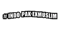 a black and white logo with the words `` indo-pak exmuslim '' written on it .