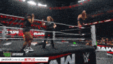 a wrestling match is being broadcast on peacock in the us and netflix internationally