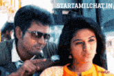 a picture of a man and a woman with the words starttamilchat.in