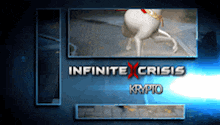 infinite crisis krypto is the title of the video game shown