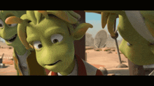 a group of cartoon characters are looking at something