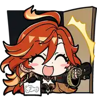 a cartoon drawing of a girl holding a piece of paper that says ' e20 ' on it
