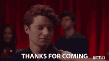 Thanks For Coming Brendan Scannell GIF - Thanks For Coming Brendan Scannell Pete GIFs