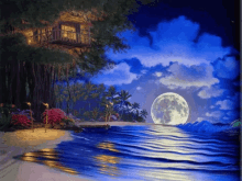 Moon Sea GIF - Moon Sea Beach GIFs