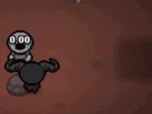 a cartoon character is standing on top of another cartoon character in a game .