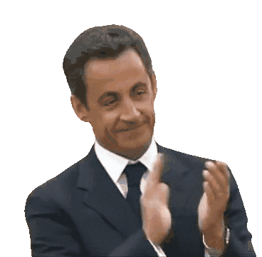 Sarkozy Clapping Sticker - Sarkozy Clapping Claps Stickers