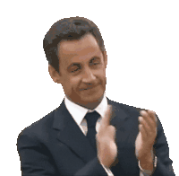 Sarkozy Clapping Sticker - Sarkozy Clapping Claps Stickers