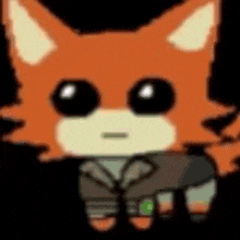 a cartoon of a fox wearing a suit and tie .