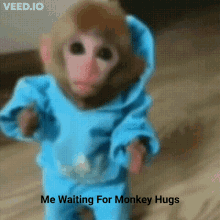 Monkey Hugs GIF - Monkey Hugs Waiting GIFs