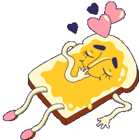Bread With Melted Butter In Love Sticker - Fullof Emotion Google Stickers