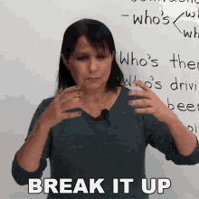 Break It Up Rebecca GIF - Break It Up Rebecca Engvid GIFs
