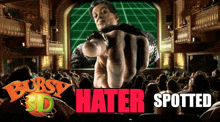 an advertisement for a movie called bursty 3d hater spotted