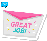 Miggi Great Job Sticker - Miggi Great Job Stickers