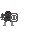 a pixel art drawing of a pirate flying through the air with a sword .