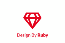 designbyruby logo ruby red