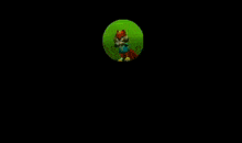 a cartoon character is swimming in the water with bubbles around his head