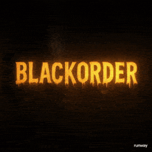 a black background with the word blackorder written on it