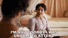 Im Quite Sorry I Was Unable To Attend Lady Mary Sharma GIF - Im Quite Sorry I Was Unable To Attend Lady Mary Sharma Shelley Conn GIFs