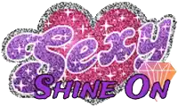 a logo that says sexy shine on with a heart