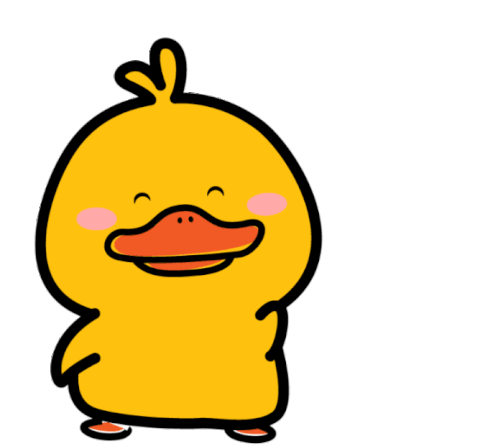 Yellow Duckling Happy Sticker - Yellow Duckling Happy Yellow Stickers