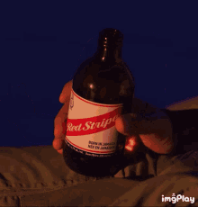 tired crush beer red stripe