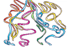 confetti ribbons lace colors tangled