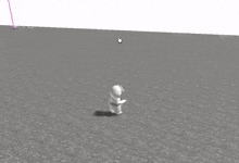 a computer generated image of a person standing in a red circle