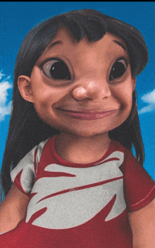 a close up of a cartoon character with the words @tsarasarts below it