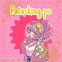 a pink background with the words patasking po
