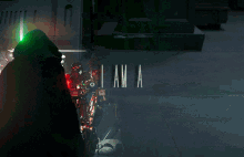a poster that says i am a with a green light