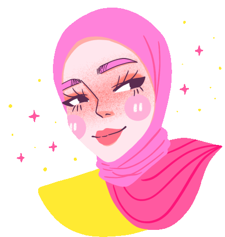 Hijab Girl Sticker - Hijab Girl Mubarak Stickers