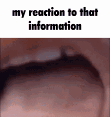 my reaction to that information meme