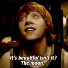 Ron Weasley Moon GIF - Ron Weasley Moon Beautiful GIFs