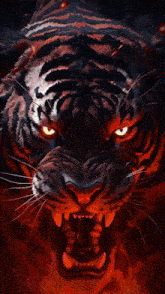 a poster of a tiger with the words ketika si belang merasa tuannya dihina seseorang