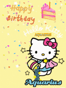 Aquarius Hello Kitty GIF - Aquarius Hello Kitty Happy Birthday GIFs