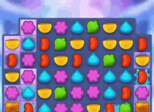 a candy crush game is being played on a tablet