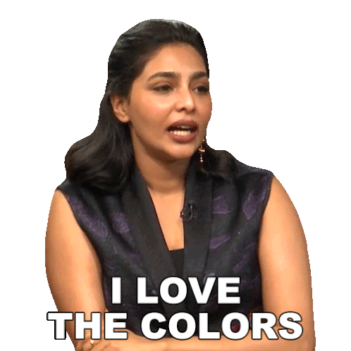 I Love The Colors Aishwarya Lekshmi Sticker - I Love The Colors Aishwarya Lekshmi Pinkvilla Stickers