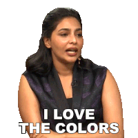 I Love The Colors Aishwarya Lekshmi Sticker - I Love The Colors Aishwarya Lekshmi Pinkvilla Stickers