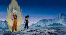 a cartoon of a man standing next to another man