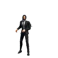 a man in a suit and tie is doing a trick on a white background