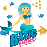 Basic Fishes Mermaid Life Sticker