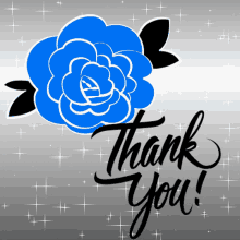 thank you blue blue rose glitter sparkles