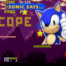 sonic cope sonic the hedgehog cope sonic sonic says
