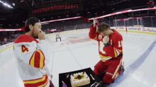 Calgary Flames Matthew Tkachuk GIF - Calgary Flames Matthew Tkachuk Rasmus Andersson GIFs