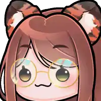 a cartoon of a girl with glasses and a tiger ear